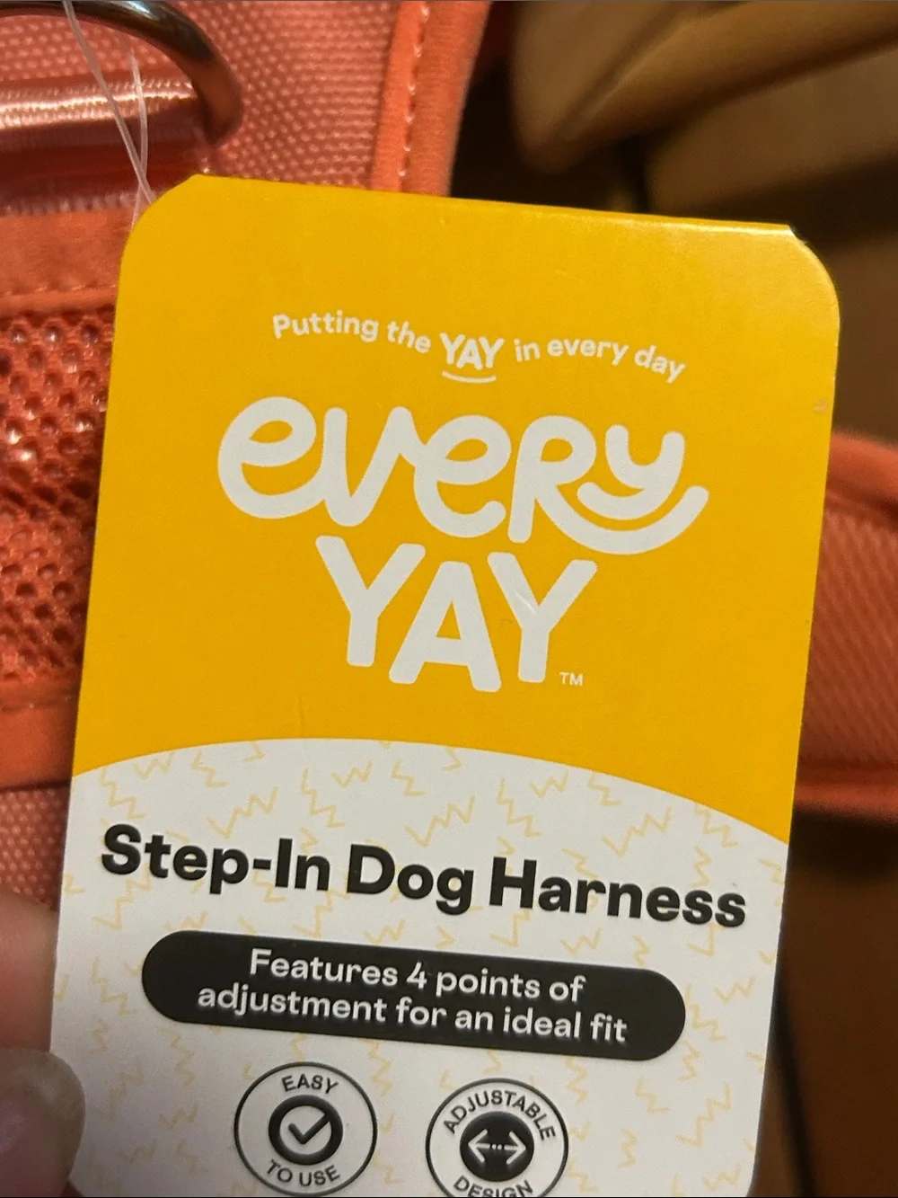 Every Yay Coral Adjustable Step-In Pet Harness